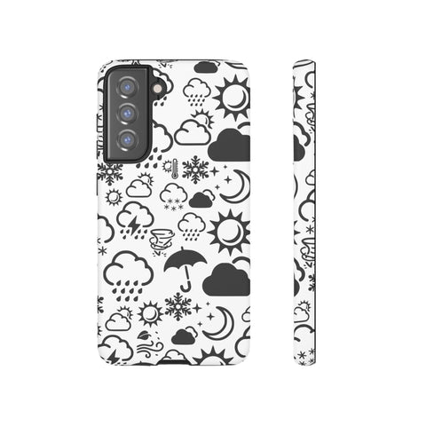 Funda resistente para teléfono Wx Icon (blanco/negro)