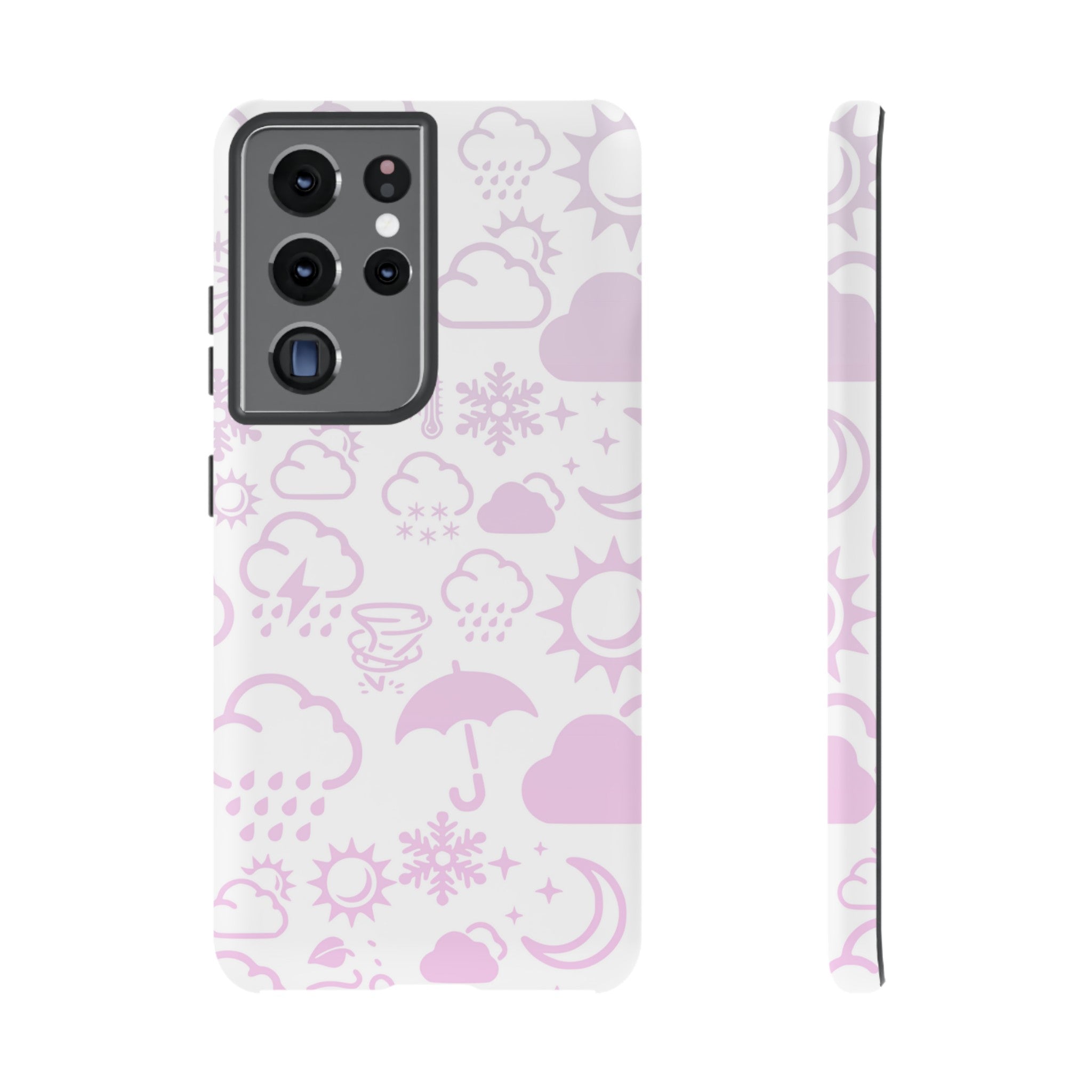 Funda resistente para teléfono Wx Icon (blanco/rosa) 