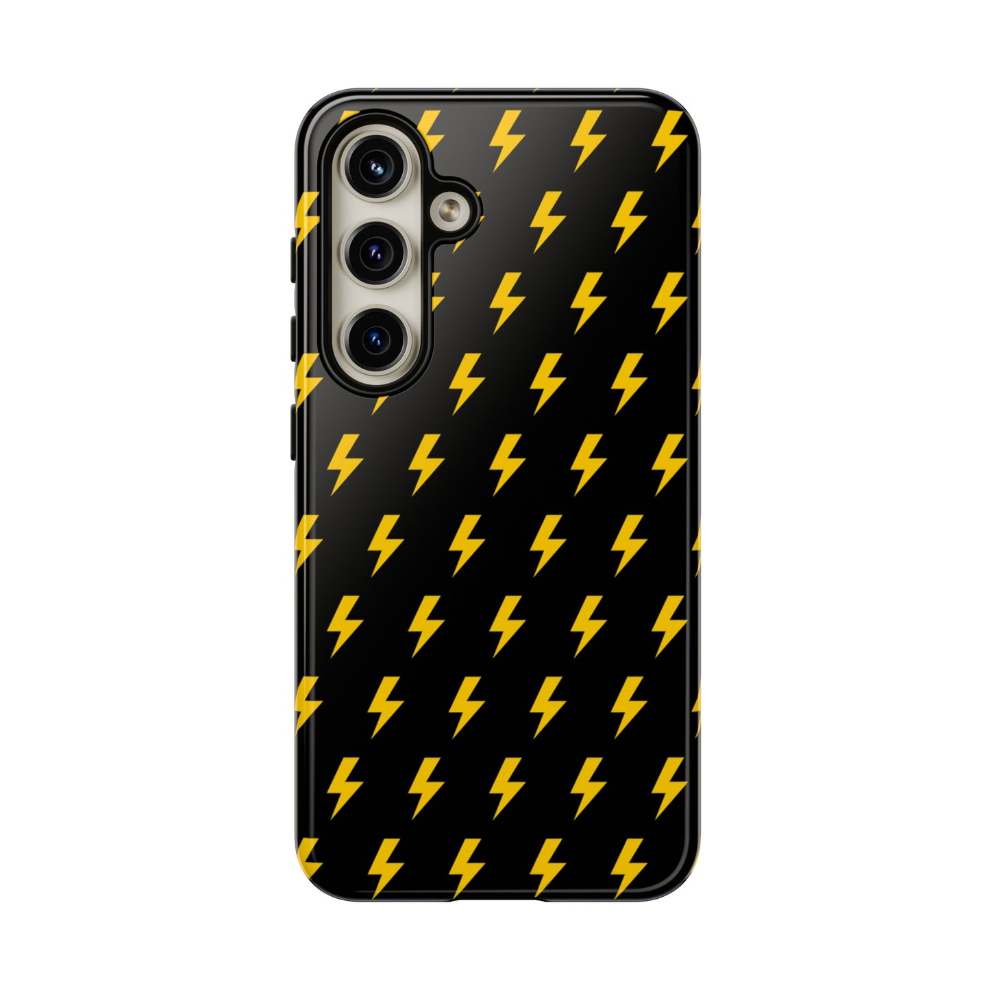 Étui de téléphone robuste Lightning Bolt (noir/jaune)