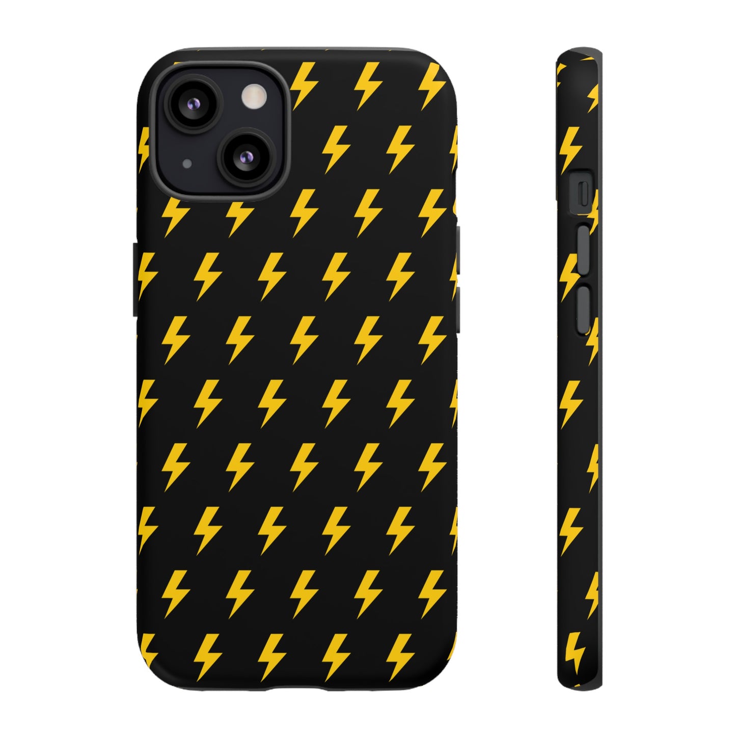 Étui de téléphone robuste Lightning Bolt (noir/jaune)