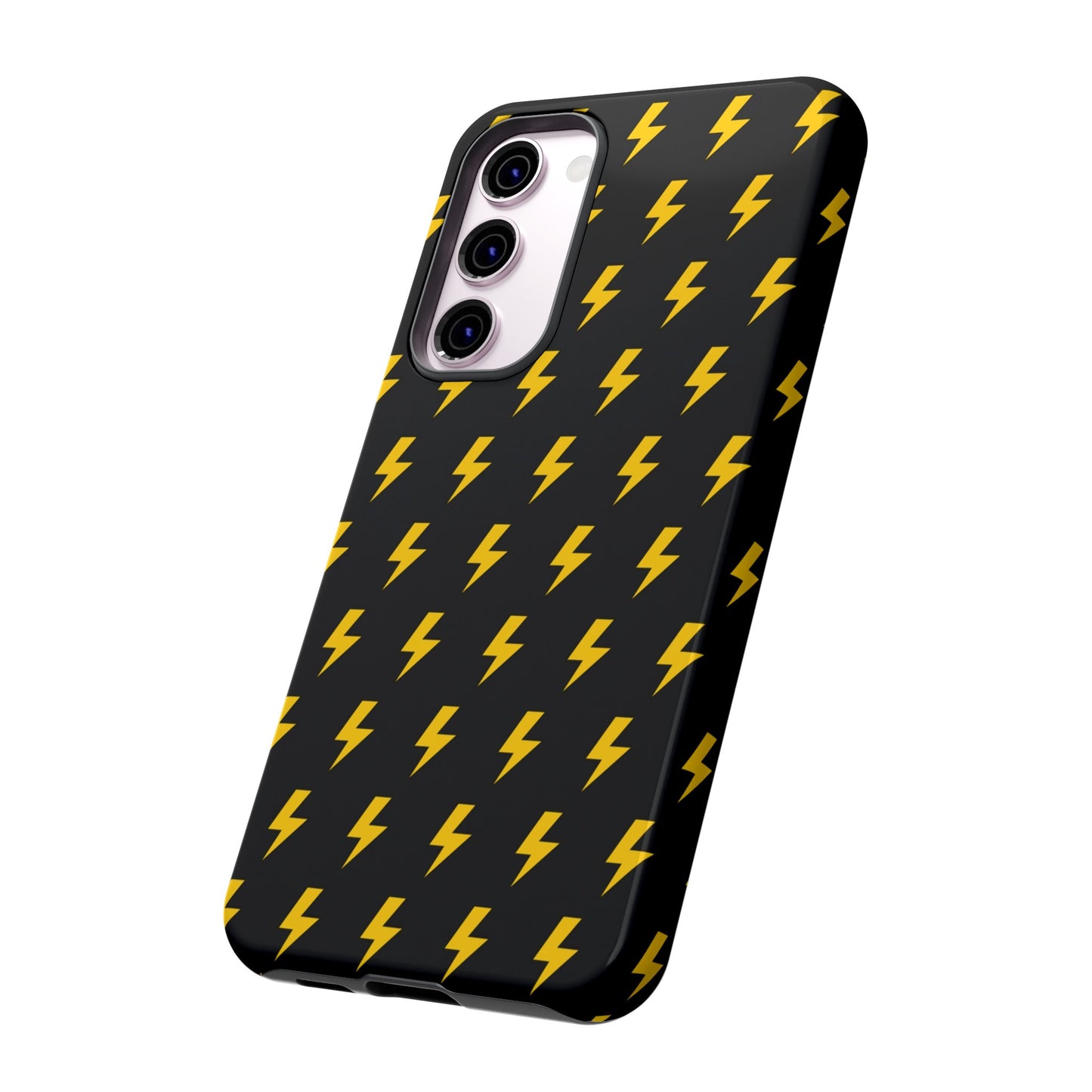 Étui de téléphone robuste Lightning Bolt (noir/jaune)