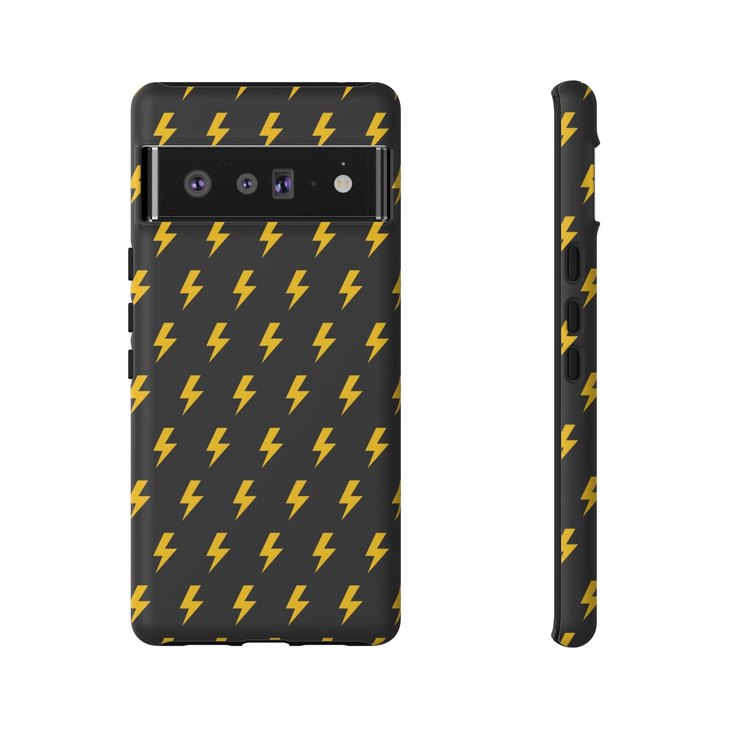 Étui de téléphone robuste Lightning Bolt (noir/jaune)