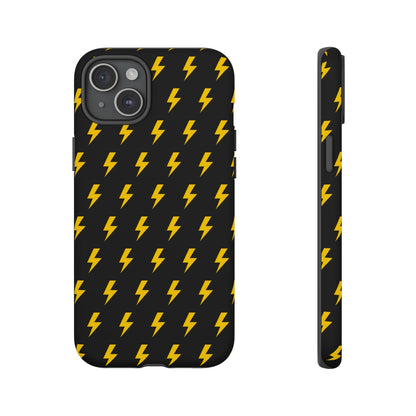 Étui de téléphone robuste Lightning Bolt (noir/jaune)