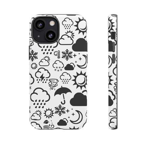 Funda resistente para teléfono Wx Icon (blanco/negro)