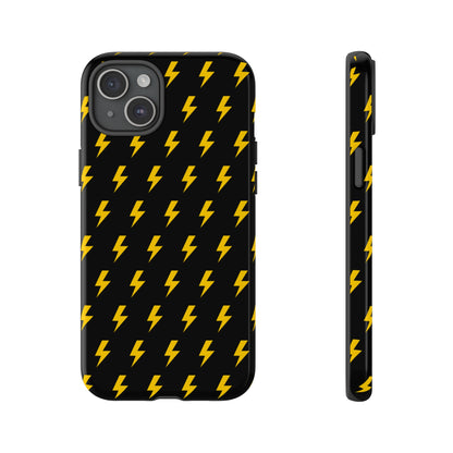 Étui de téléphone robuste Lightning Bolt (noir/jaune)