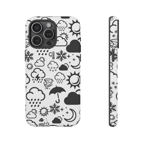 Funda resistente para teléfono Wx Icon (blanco/negro)