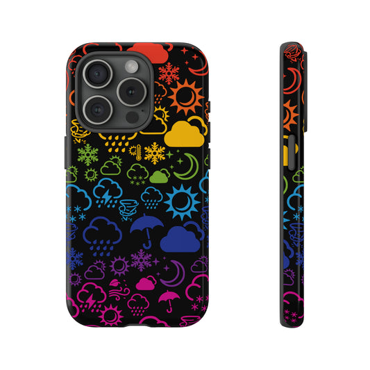 Wx Icon (Black/Rainbow) Tough Phone Case