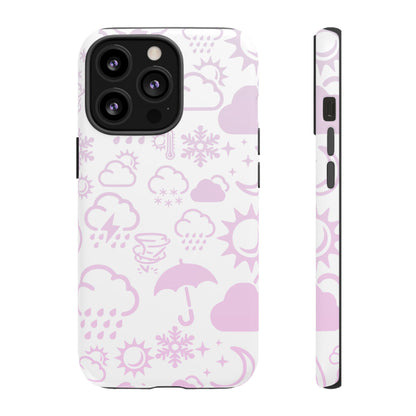 Funda resistente para teléfono Wx Icon (blanco/rosa)