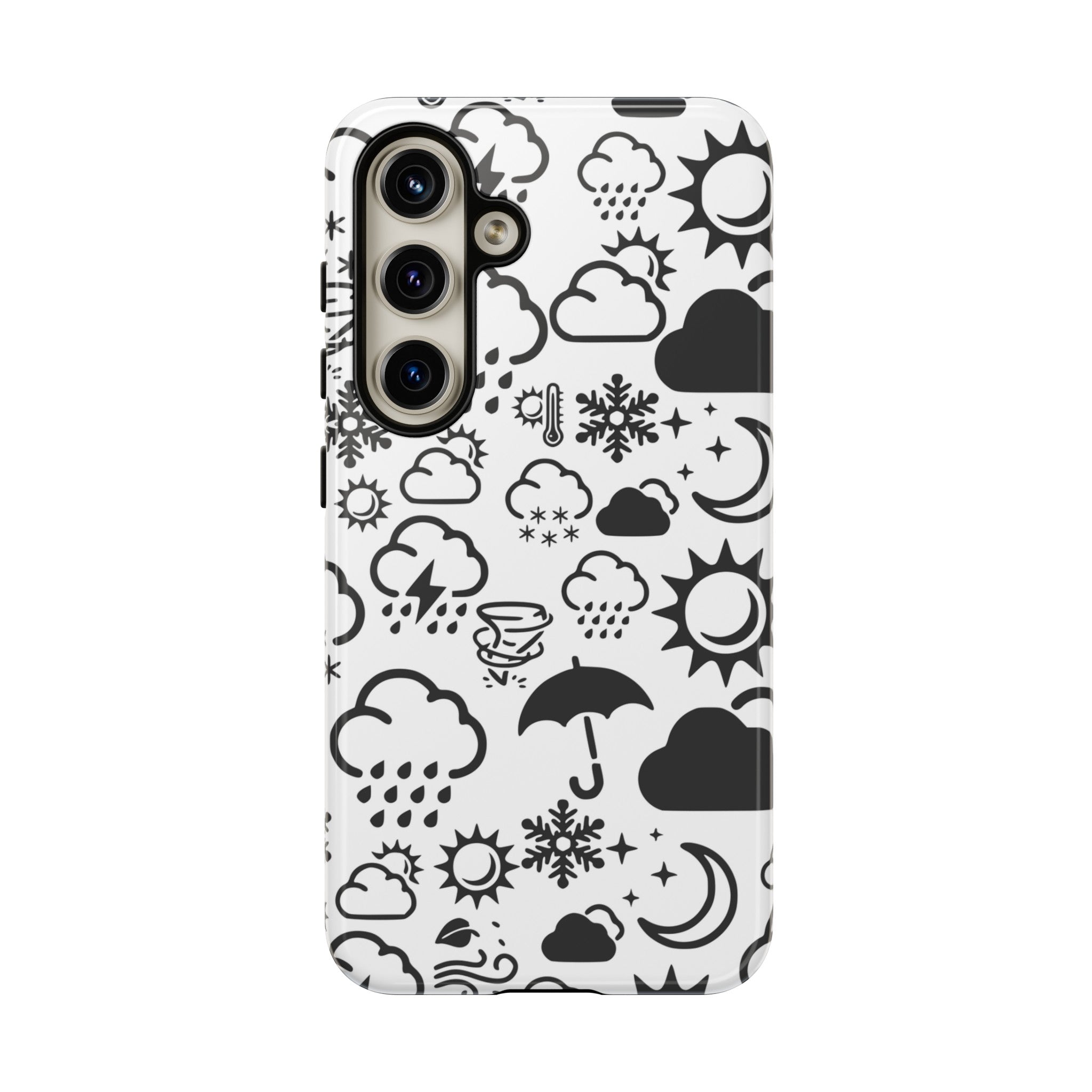 Funda resistente para teléfono Wx Icon (blanco/negro) 