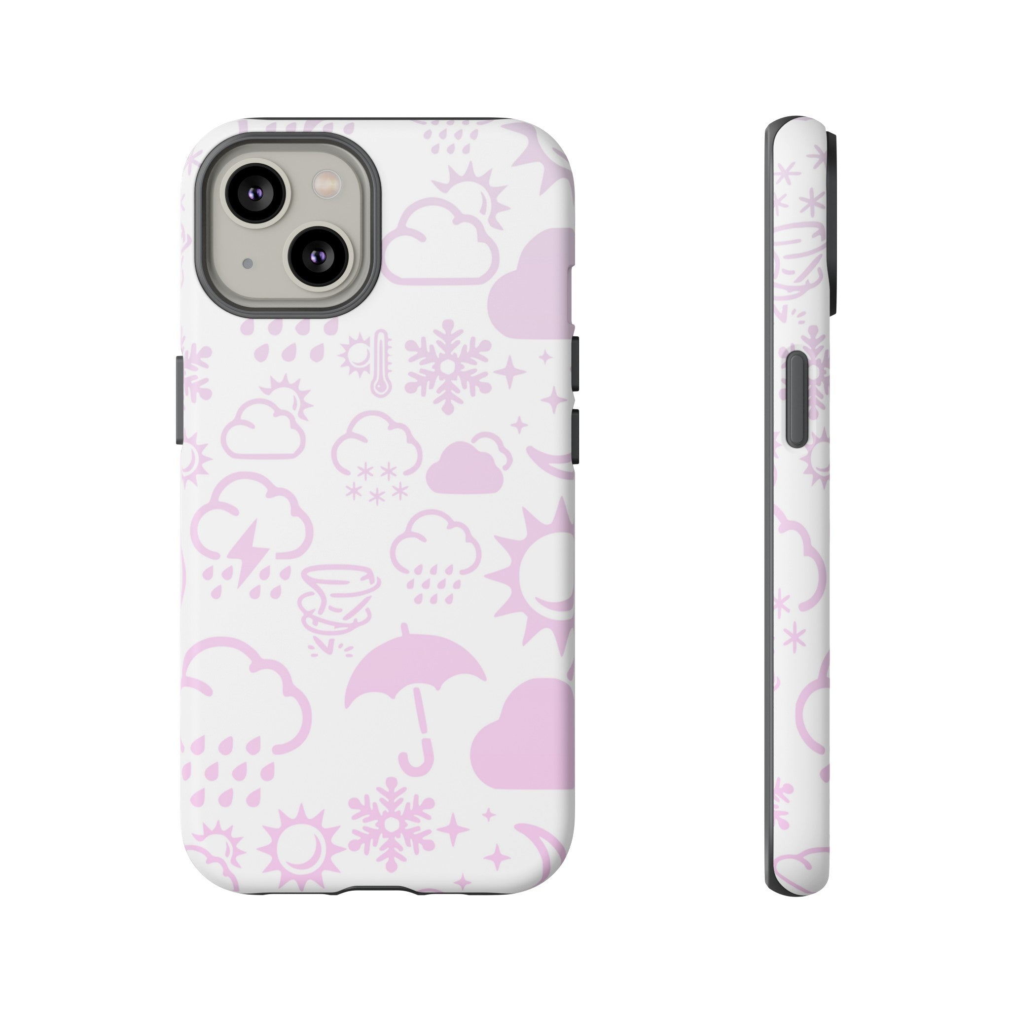 Funda resistente para teléfono Wx Icon (blanco/rosa) 