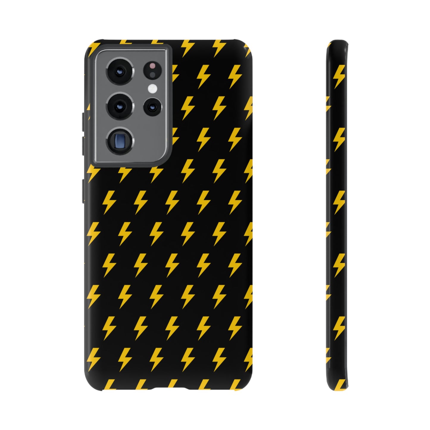 Étui de téléphone robuste Lightning Bolt (noir/jaune)