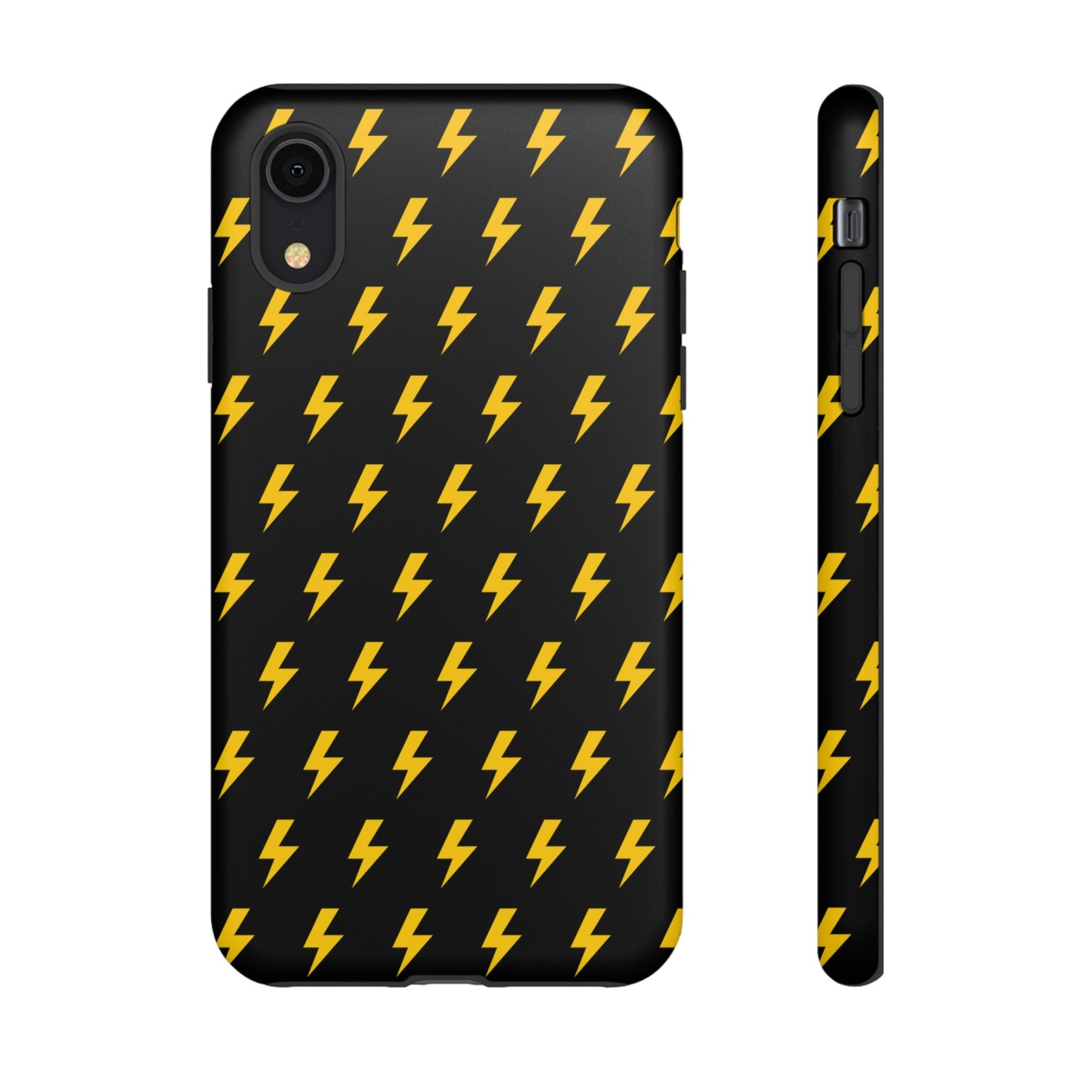 Étui de téléphone robuste Lightning Bolt (noir/jaune)