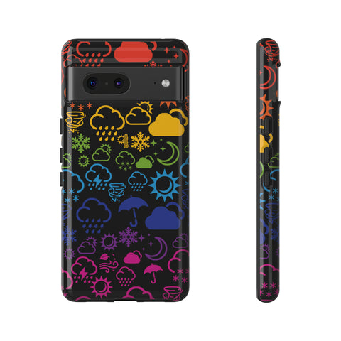 Wx Icon (Black/Rainbow) Tough Phone Case