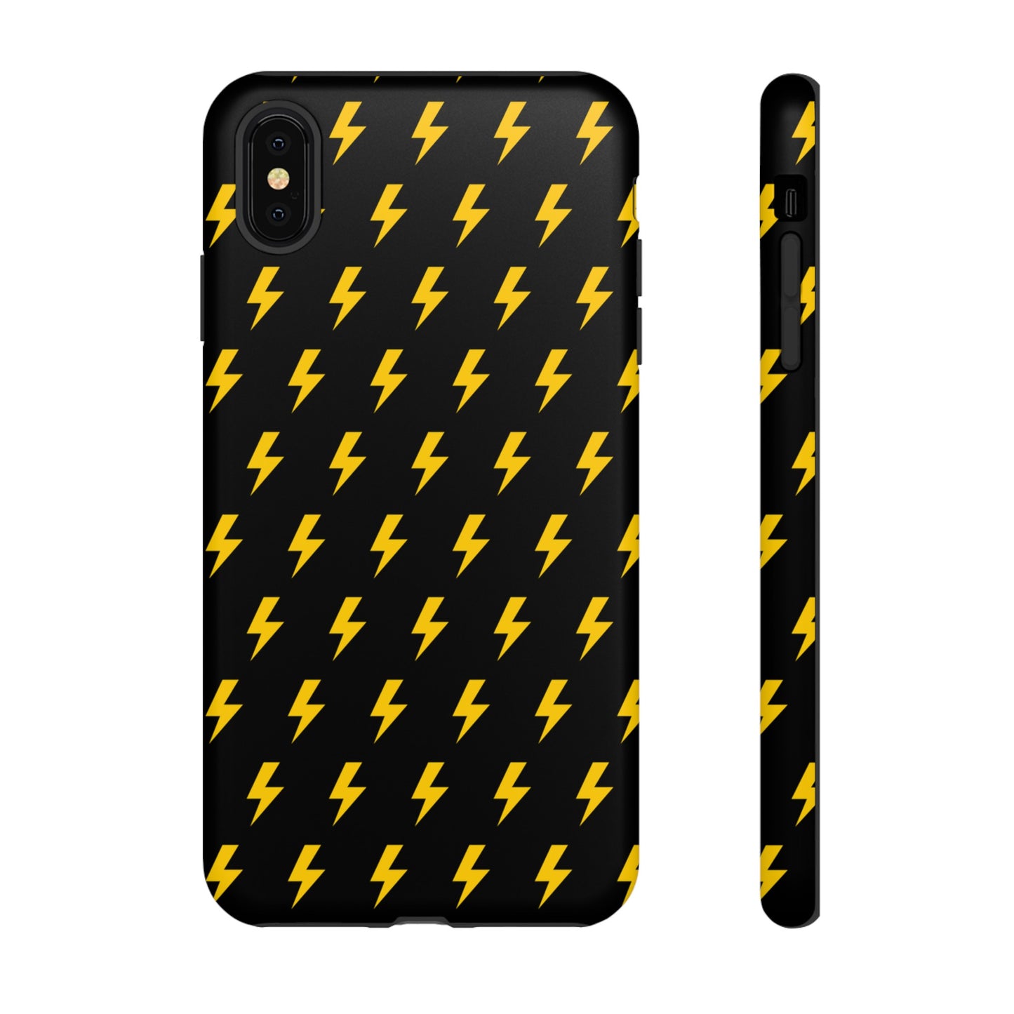 Étui de téléphone robuste Lightning Bolt (noir/jaune)