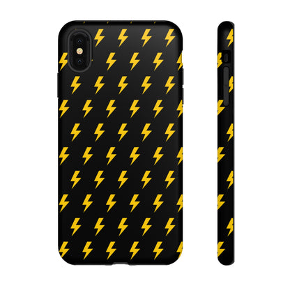 Étui de téléphone robuste Lightning Bolt (noir/jaune)