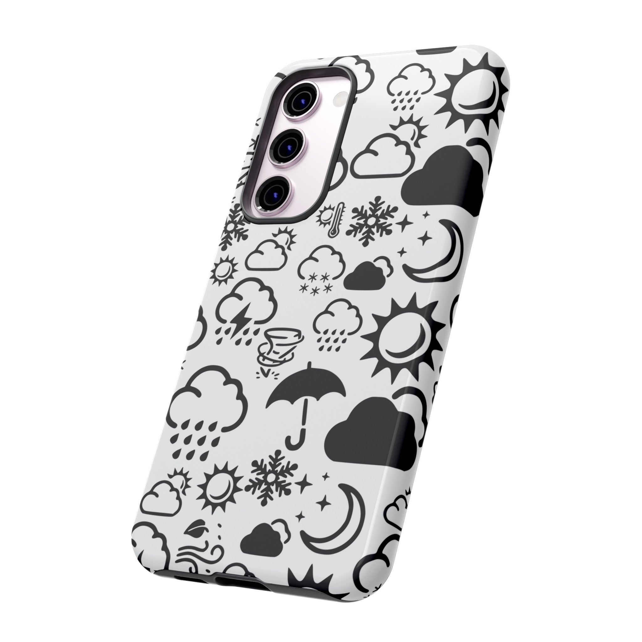 Funda resistente para teléfono Wx Icon (blanco/negro) 