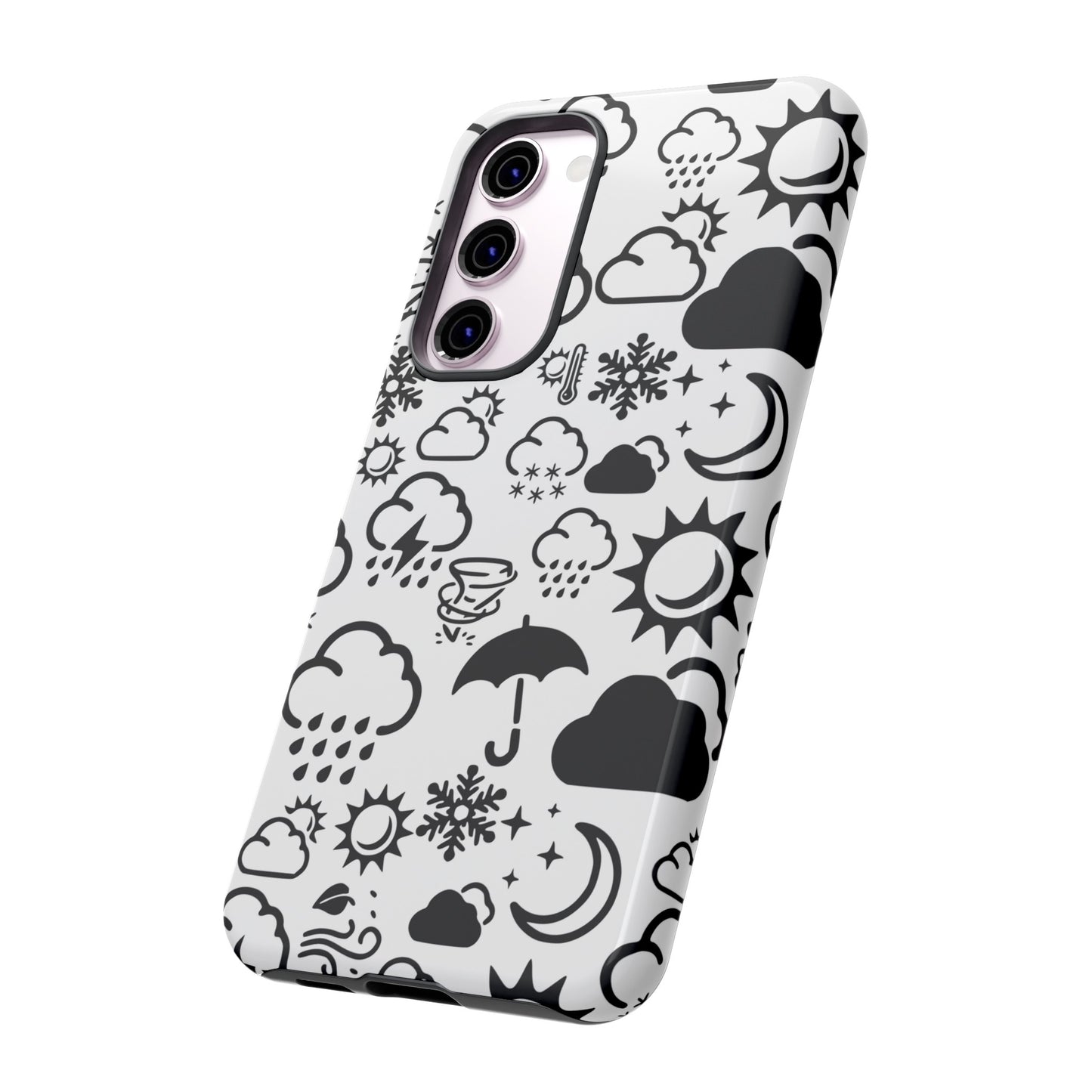 Wx Icon (White/Black) Tough Phone Case