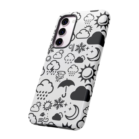 Funda resistente para teléfono Wx Icon (blanco/negro)