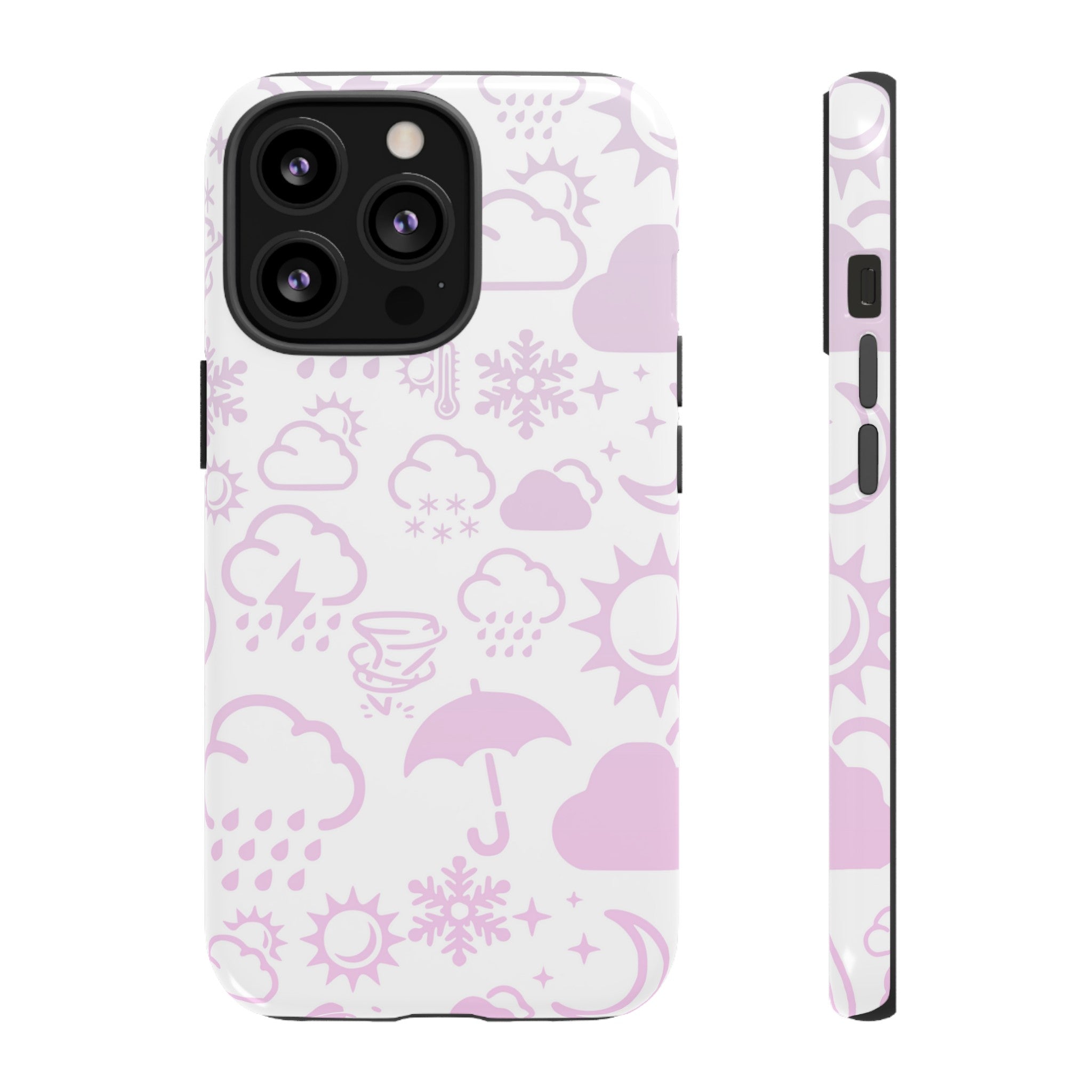 Funda resistente para teléfono Wx Icon (blanco/rosa) 