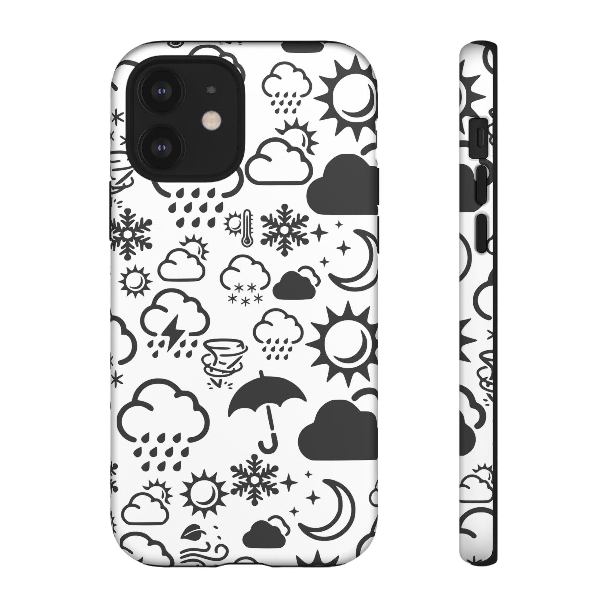 Funda resistente para teléfono Wx Icon (blanco/negro) 