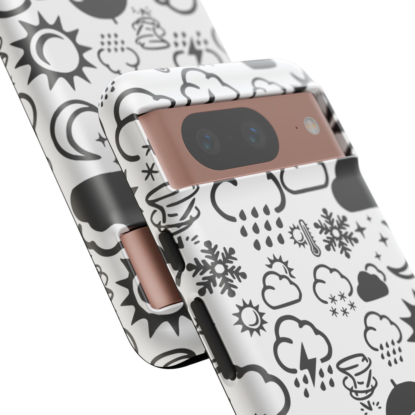 Wx Icon (White/Black) Tough Phone Case