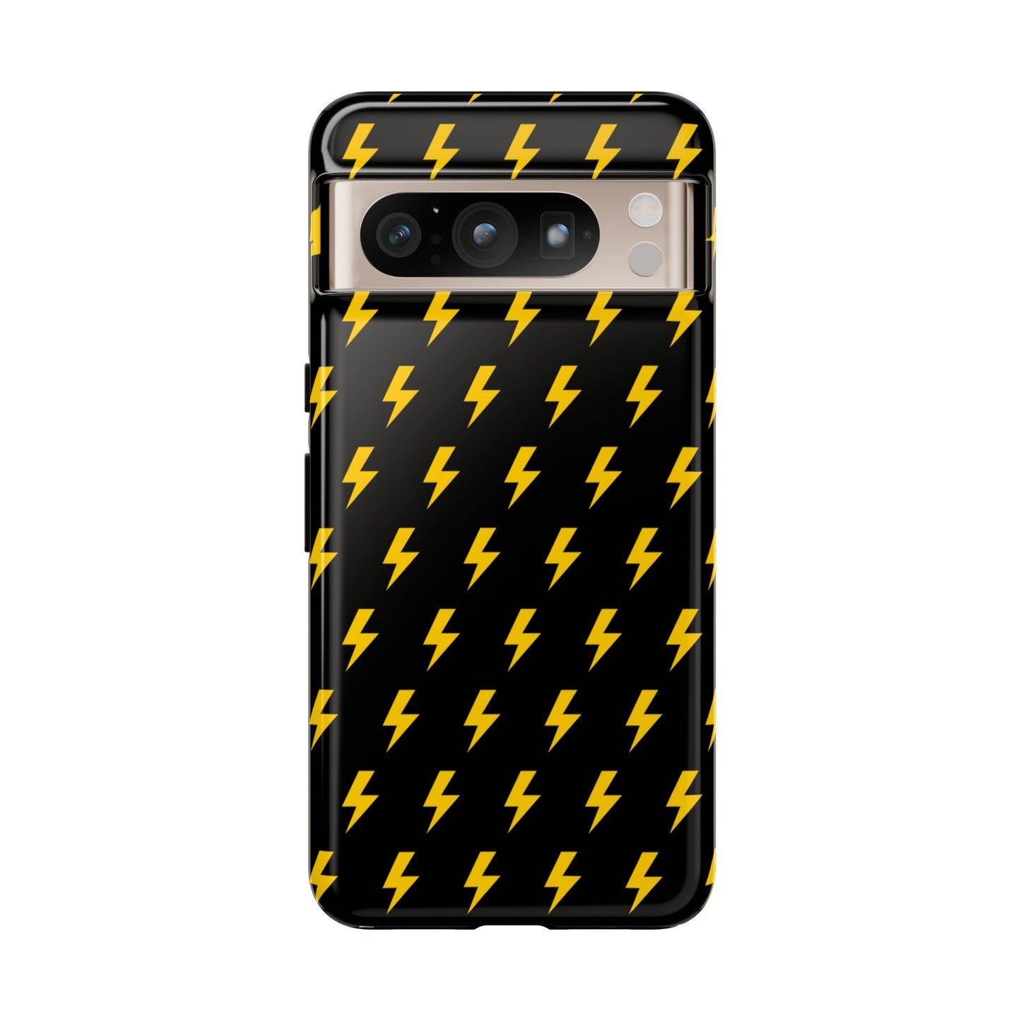 Étui de téléphone robuste Lightning Bolt (noir/jaune)