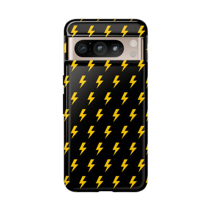 Étui de téléphone robuste Lightning Bolt (noir/jaune)