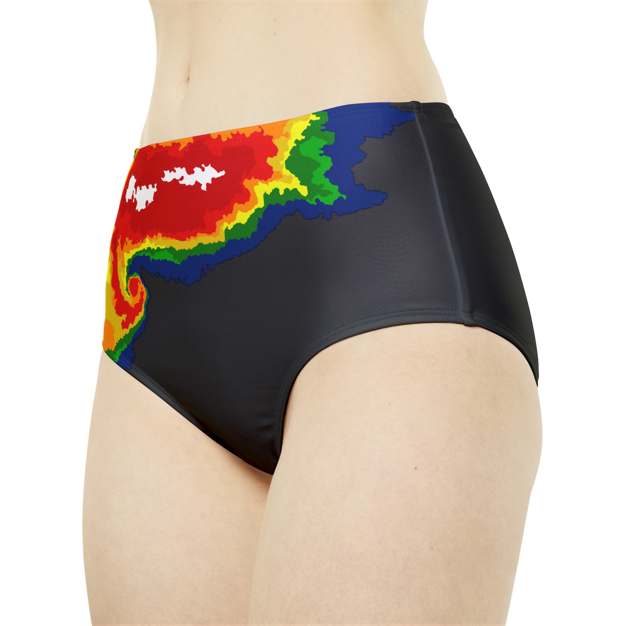 High-Waist Radar Bikini Bottom (AOP) 