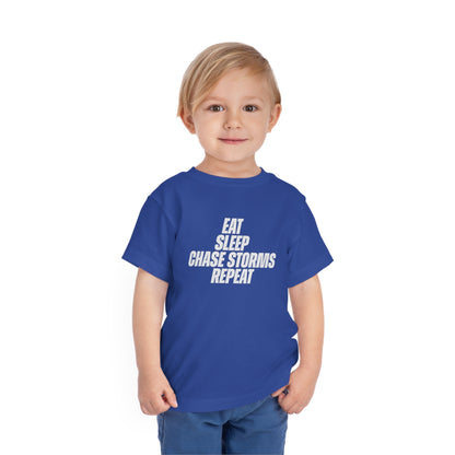 Eat, Sleep, Chase Storms, Repeat Toddler Tee