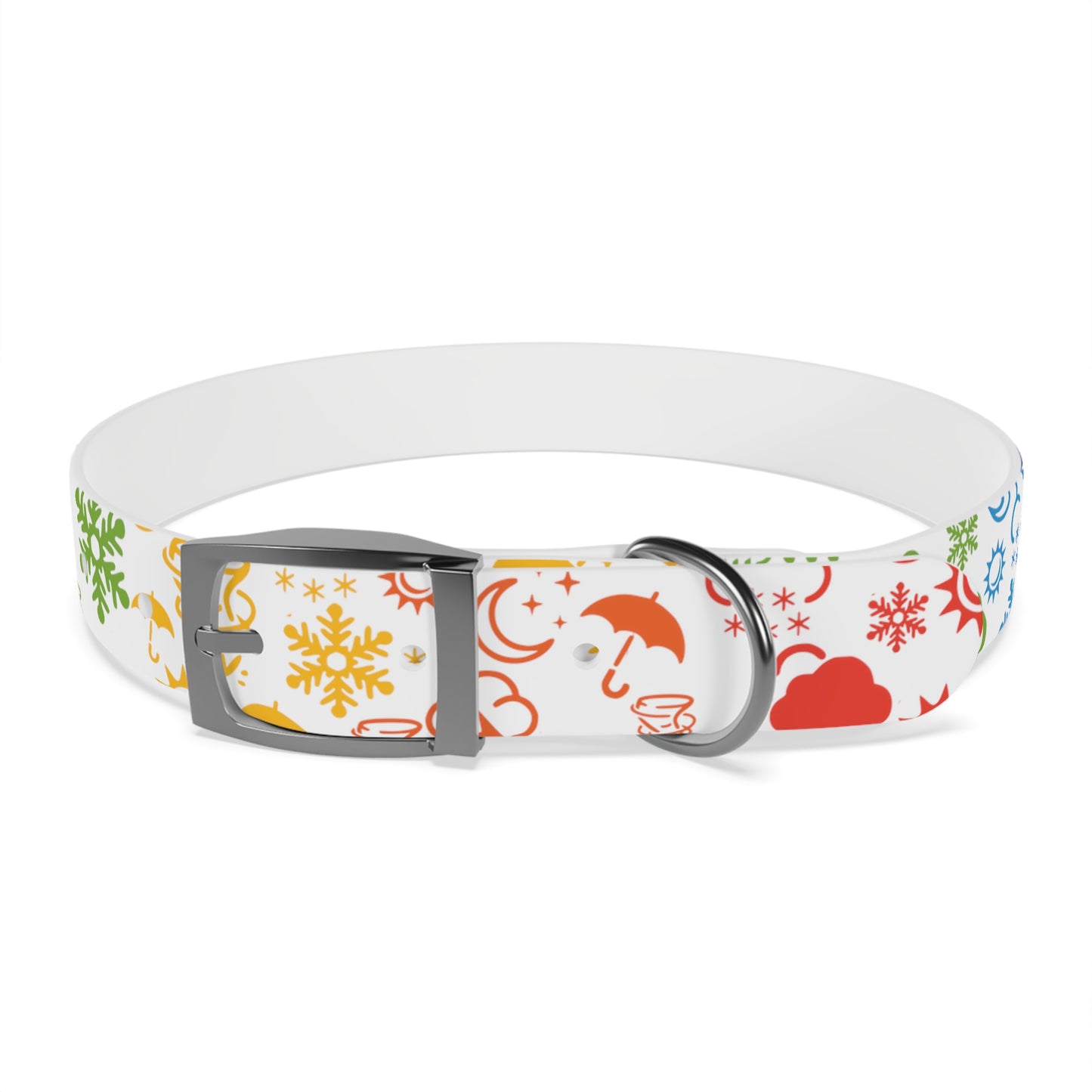 Wx Icon (White/Rainbow) Dog Collar