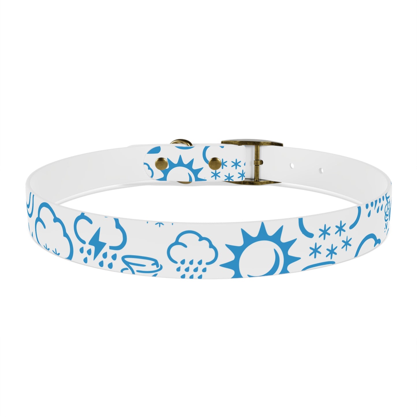 Wx Icon (White/Blue) Dog Collar