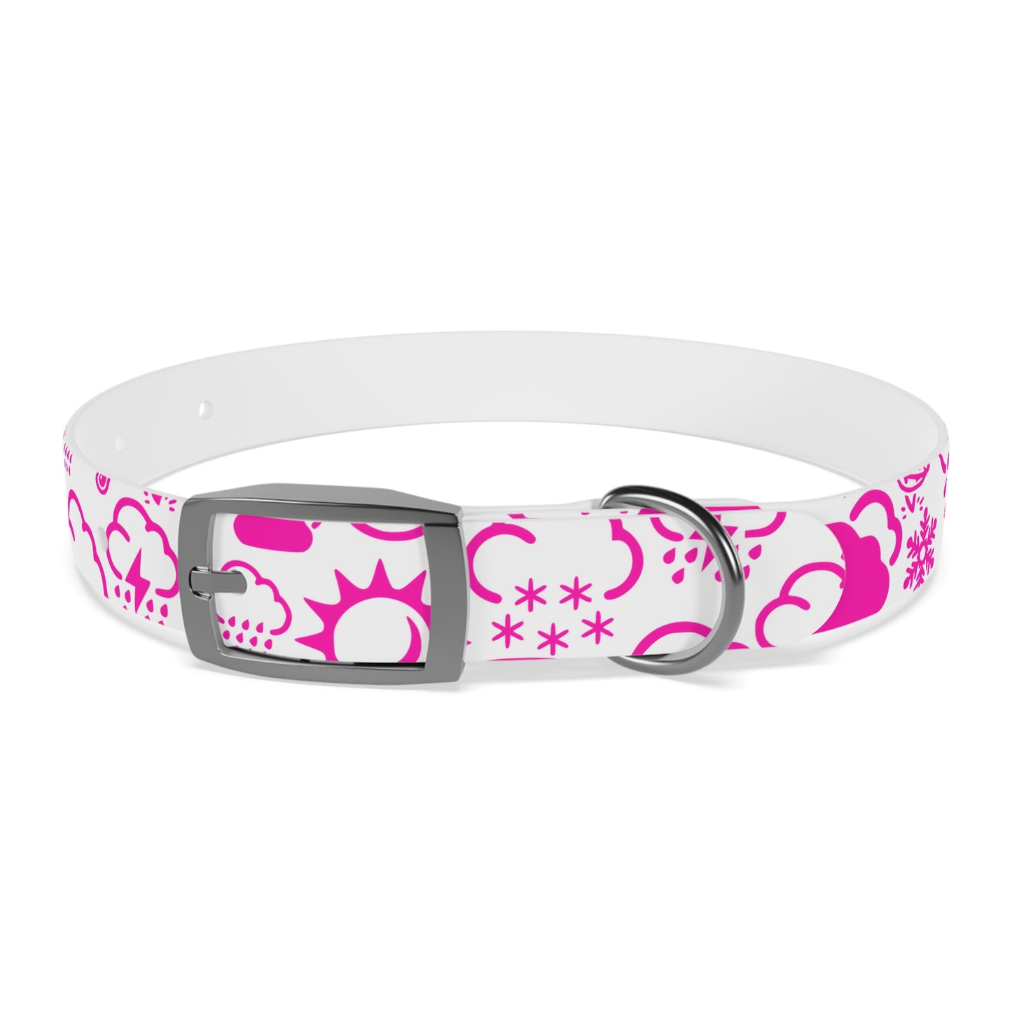 Wx Icon (White/Pink) Dog Collar