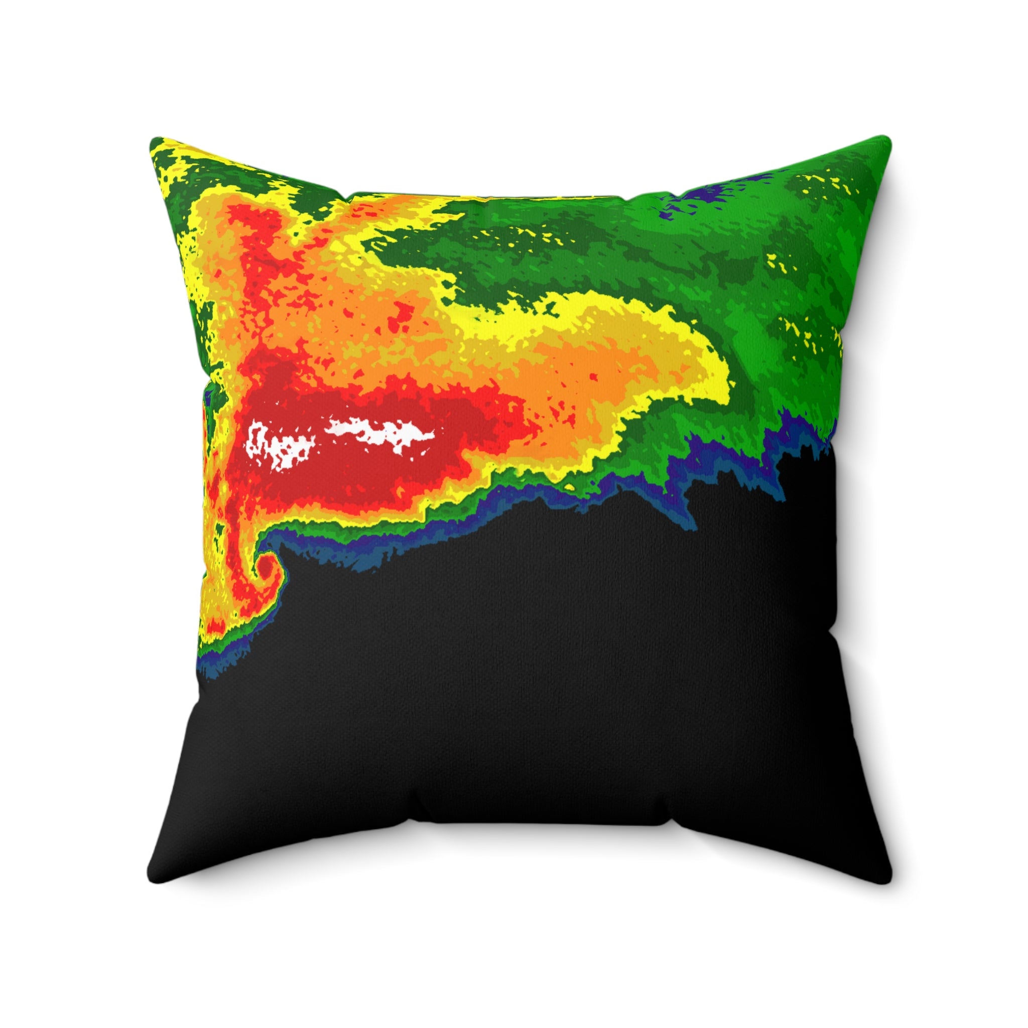 Radar Print (Black) Throw Pillow 