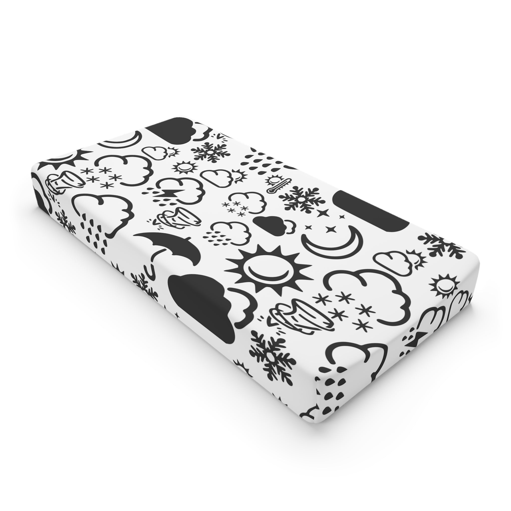 Wx Icon (White/Black) Changing Pad Cover 