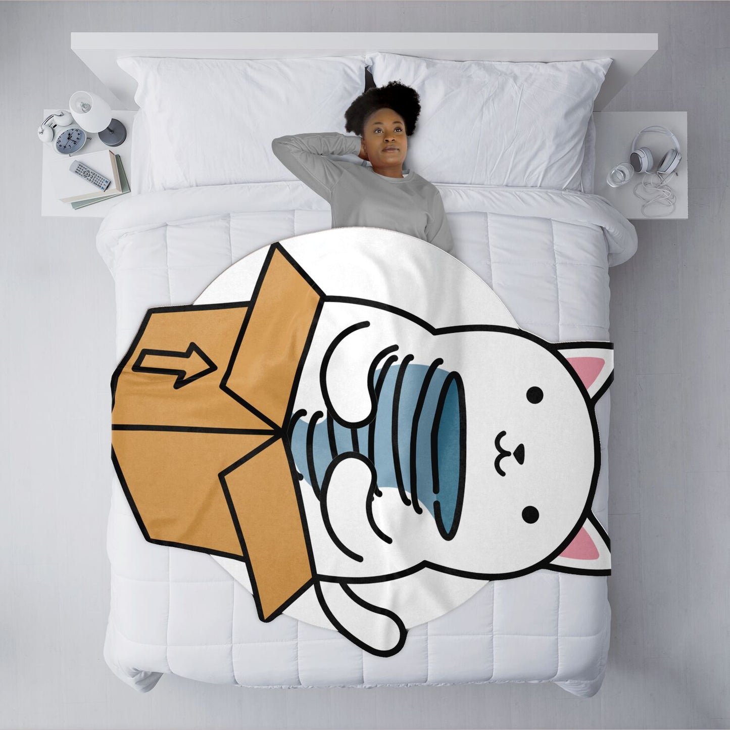 Pet Cats and Chase Storms Freeform Blanket