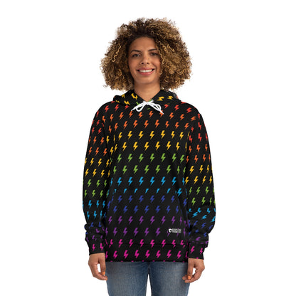 Sudadera con capucha Rayo (negro/arcoíris) 