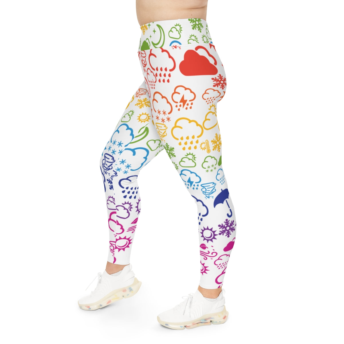 Wx Icon (Rainbow) Plus Size Leggings