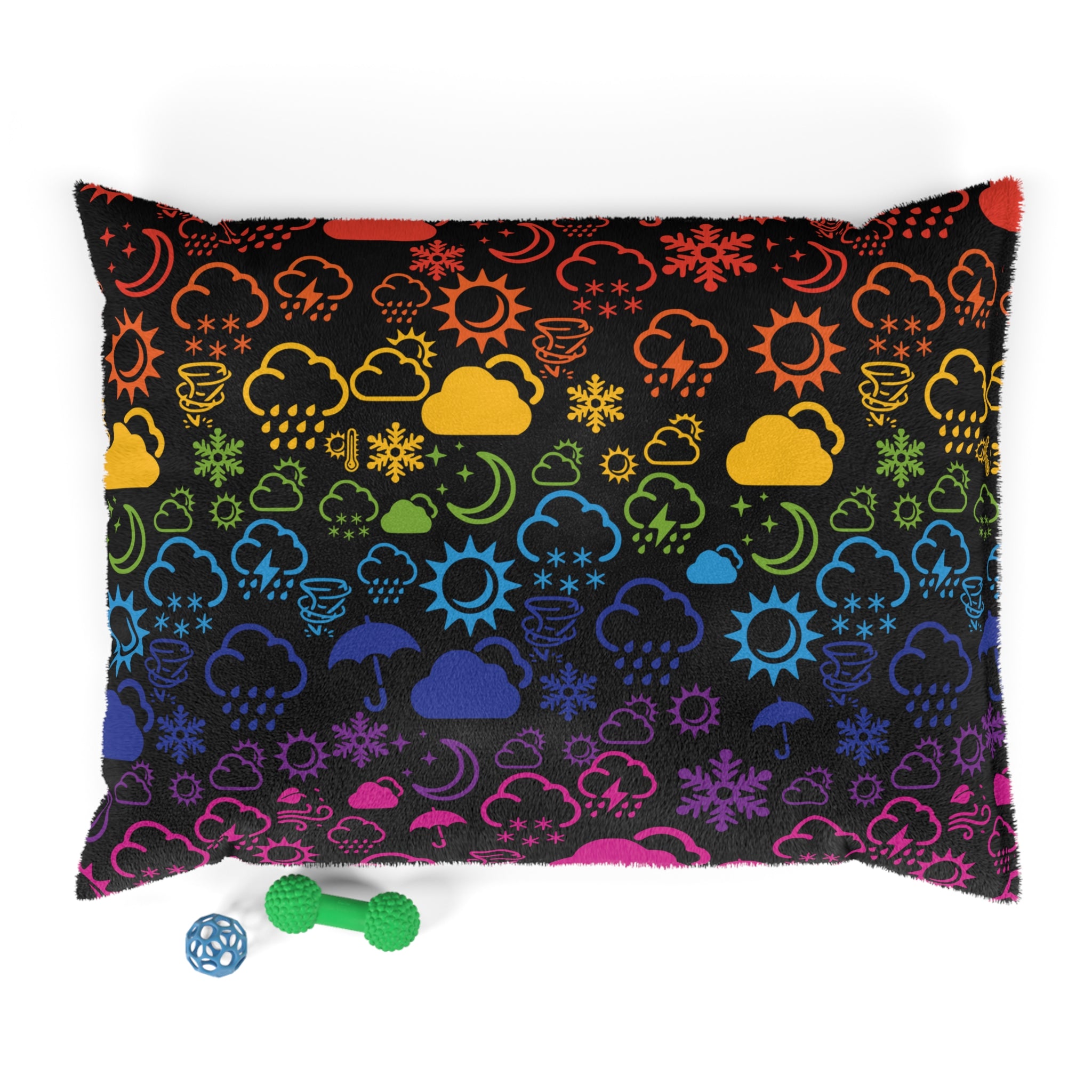 Wx Icon (Black/Rainbow) Pet Bed 