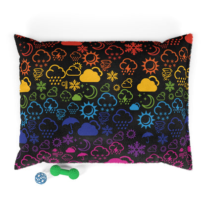 Wx Icon (Black/Rainbow) Pet Bed