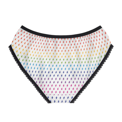 Lightning (White/Rainbow) Cheeky Briefs