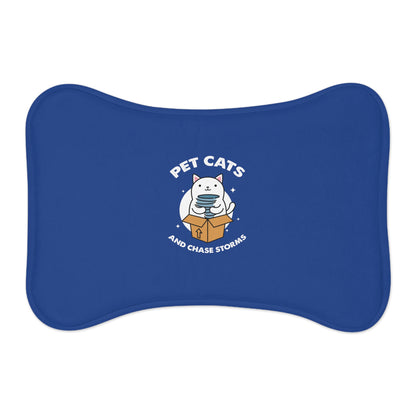 Pet Cats and Chase Storms Pet Feeding Mat