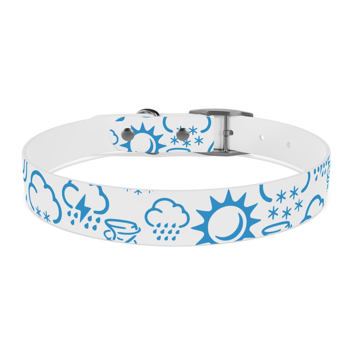 Wx Icon (White/Blue) Dog Collar