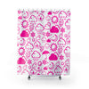Wx Icon (White/Pink) Shower Curtain