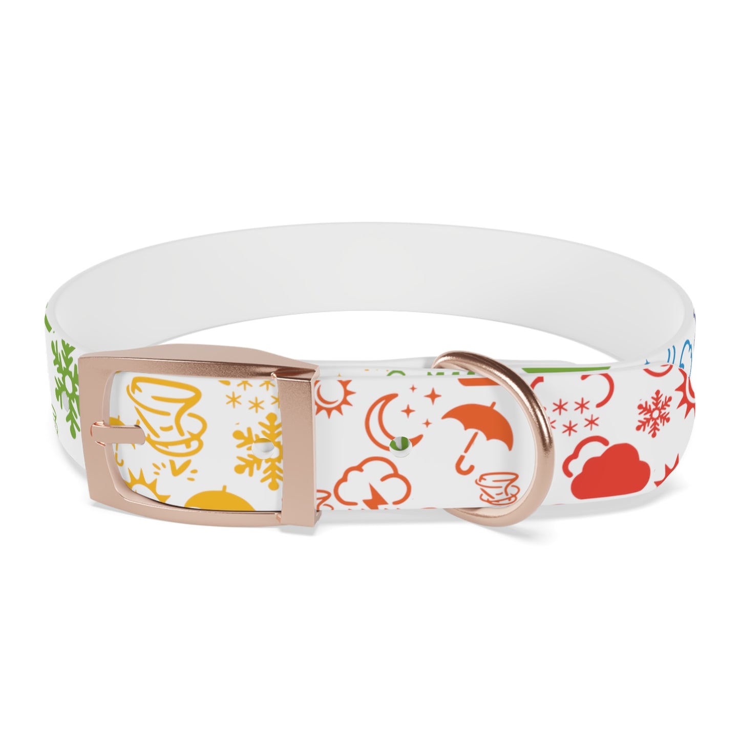 Wx Icon (White/Rainbow) Dog Collar