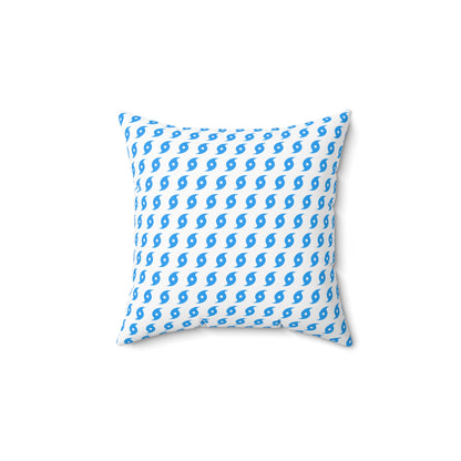 Hurricane Icon (Blue) Throw Pillow