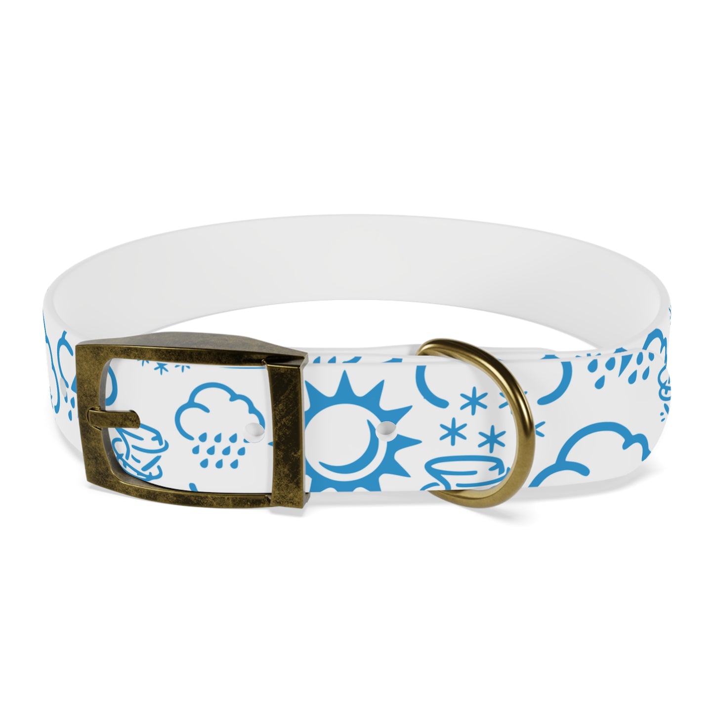 Wx Icon (White/Blue) Dog Collar