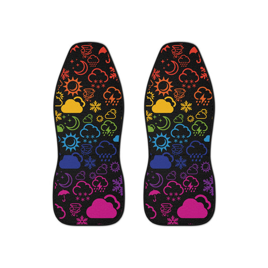 Wx Icon (Rainbow/Black) Car Seat Covers