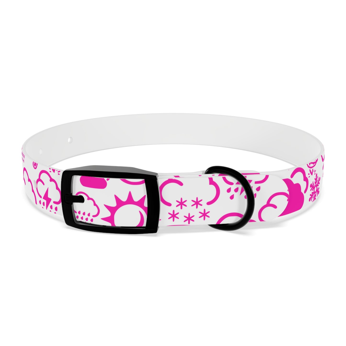 Wx Icon (White/Pink) Dog Collar