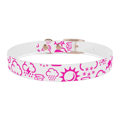 Wx Icon (White/Pink) Dog Collar