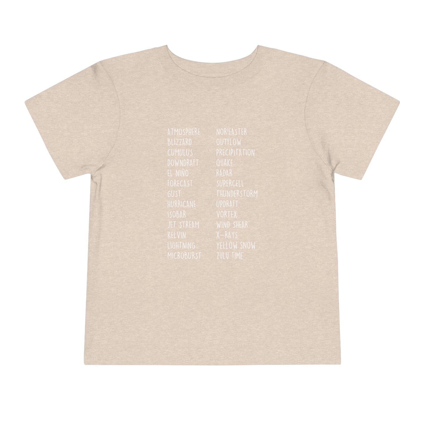 Weather ABCs Toddler Tee